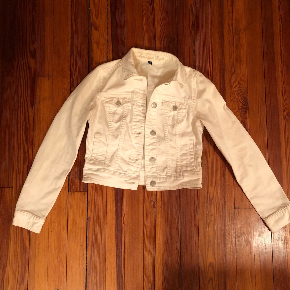 White American Eagle Jean Jacket